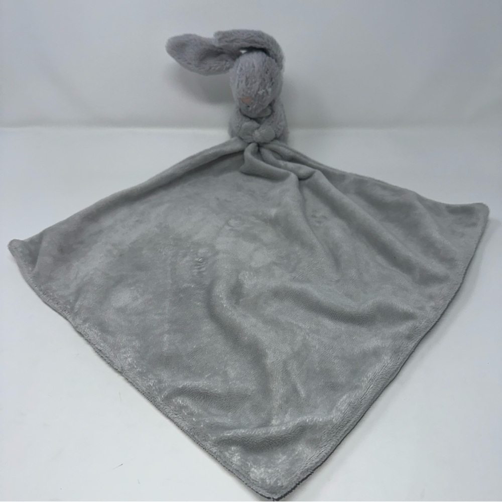 Jellycat Bashful Gray Bunny Soother Lovey Security Blanket With Plush Rabbit Toy